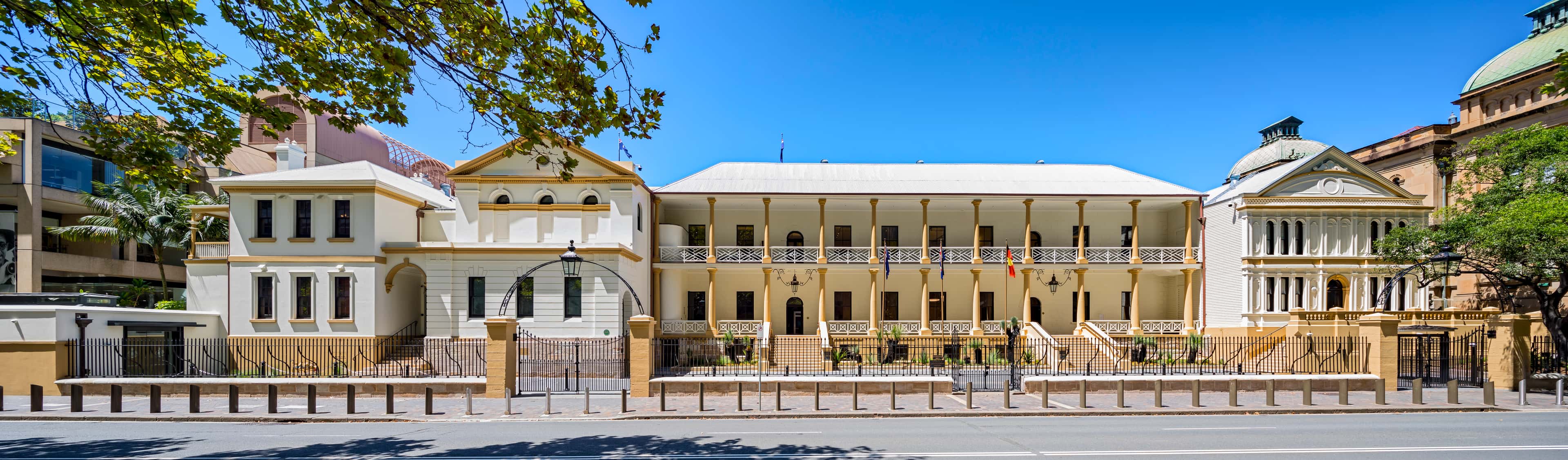 Full length of NSW Parliament both the Legislative Assembly and Legislative Council
