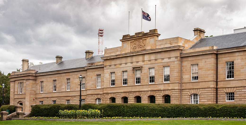 Image of Parliament house in Hobart, Tasmania, Australia